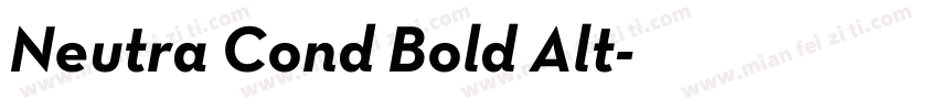 Neutra Cond Bold Alt字体转换